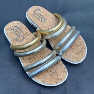 Sam Edelman Circus Narina Sandals Silver Gold Women's Size 6